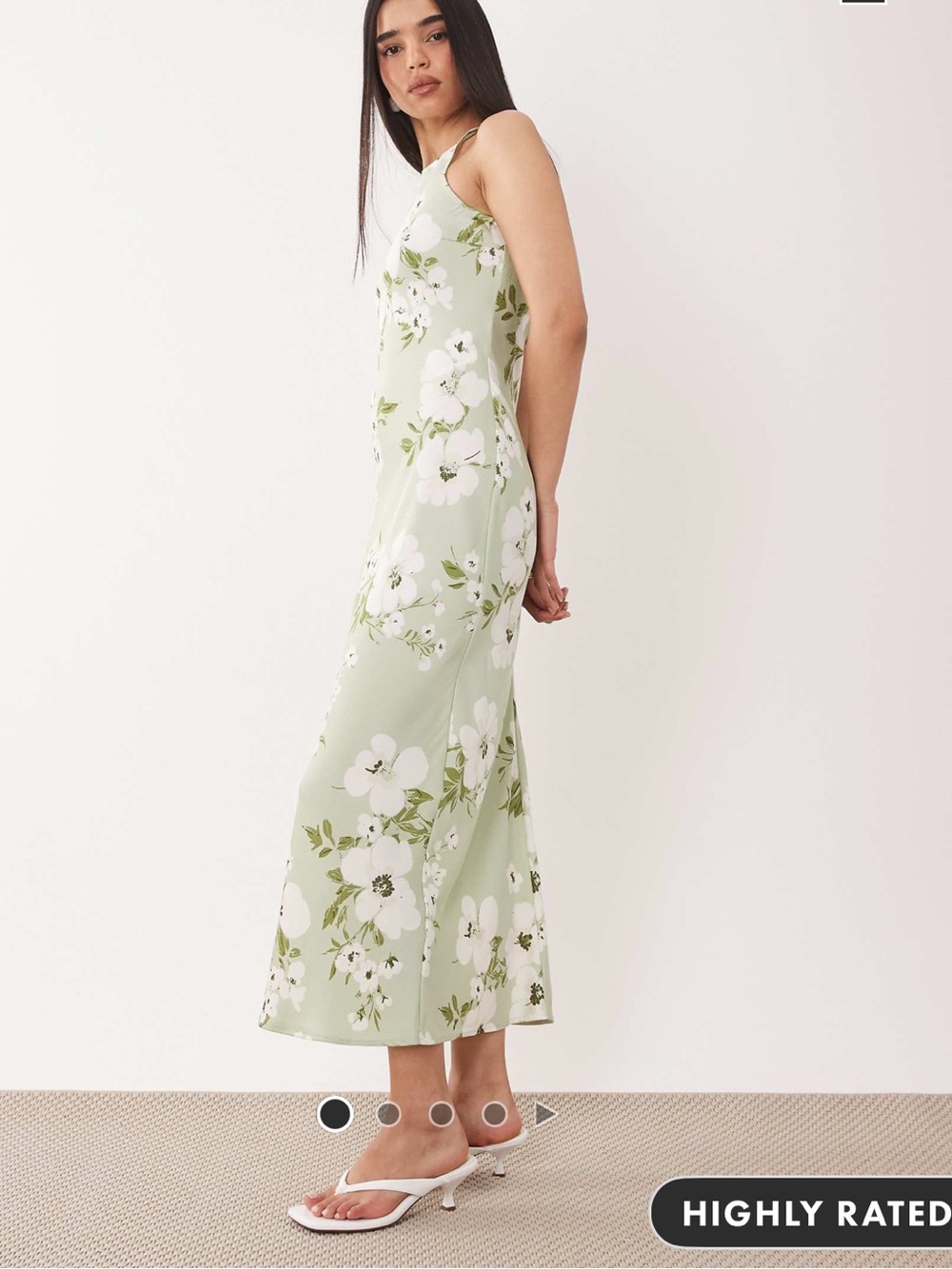 ASOS light Sage Green Floral Maxi Dress
